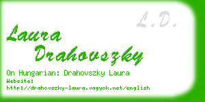 laura drahovszky business card